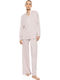 Pink Label Sommer Damen Schlafanzughose Bordeaux