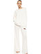 Pink Label Зимен дамски комплект пижами White