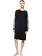 Pink Label Winter Women's Nightgown Ivory Leopard