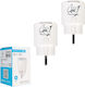 Priză electrică simplă albă 3 buc