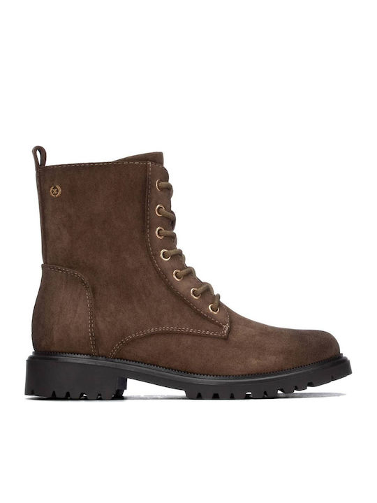 Xti Women's Brown Combat Boots