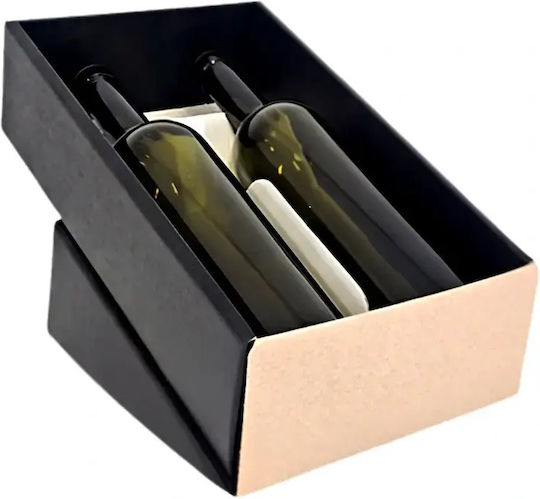 Papier Geschenkverpackung Schwarz 34x9x18,5cm