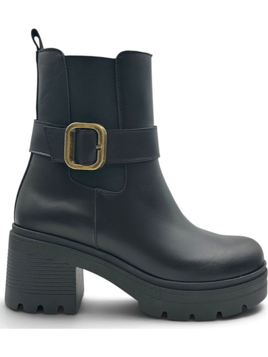 Ragazza Leder Damen Stiefeletten mit Mittelabsa...