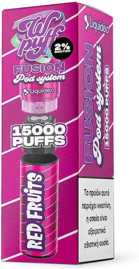 Liquideo Wpuff Pod Kit 12ml cu Baterie Integrată 1000mAh Fructe Roșii