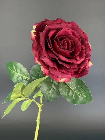 Künstliche Blume Rose Groß Burgundisch 66cm