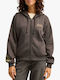 Damen-Sweatjacke mit Kapuze Schwarz