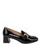 Pumps Aus Lackleder Mit Mittlerem Absatz Schwarz