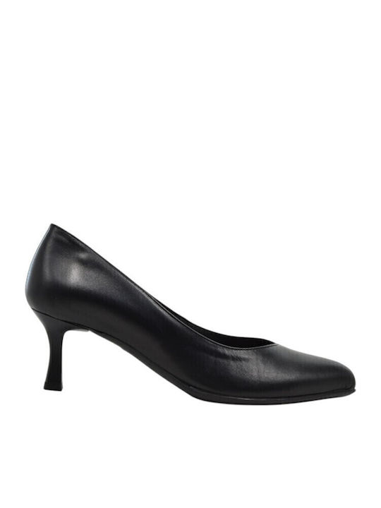 Ragazza Leder Pumps mit Hohem Absatz Schwarz