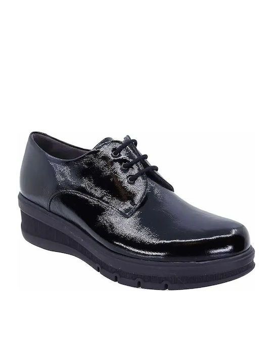 Pitillos Leder Damen Mokassins in Schwarz Farbe
