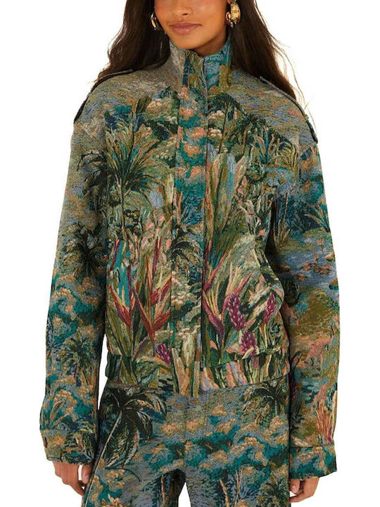 Farm Rio Short Women's Jacket for Winter Petricor Multicolour