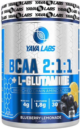 Yava Labs BCAA 2:1:1 + L-глутамин 300 гр Лимонада с малини и къпини