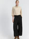 Women's High Rise Pantaloons Black