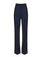 Women's Palazzo Fit Striped Blue Pantaloons