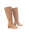 Suede Damenstiefel Beige H360