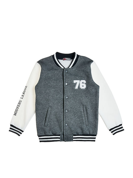 Kids Sweatshirt Cardigan With Pockets Grey