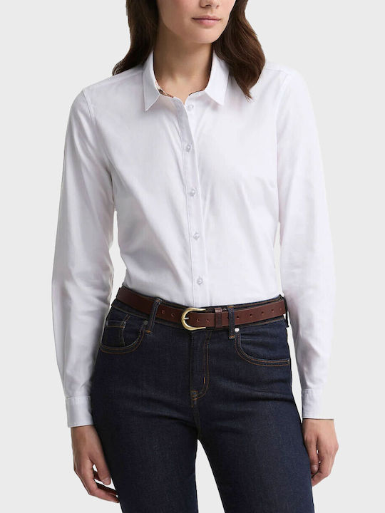 Barbour Derwent Дълъг Ръкав Дамска Риза Бяла
