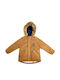 Kids Short Fur with Lining and Hood Beige