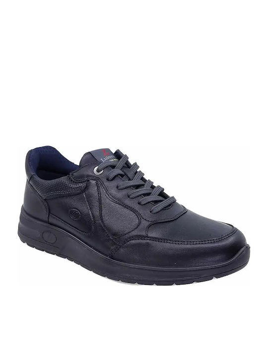 Leder Herren Freizeitschuhe Anatomisch Schwarze