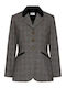 Marella Women's Blazer Grey Checked