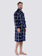 Vienetta Secret Winter Herrenpyjamas Kariert Blau