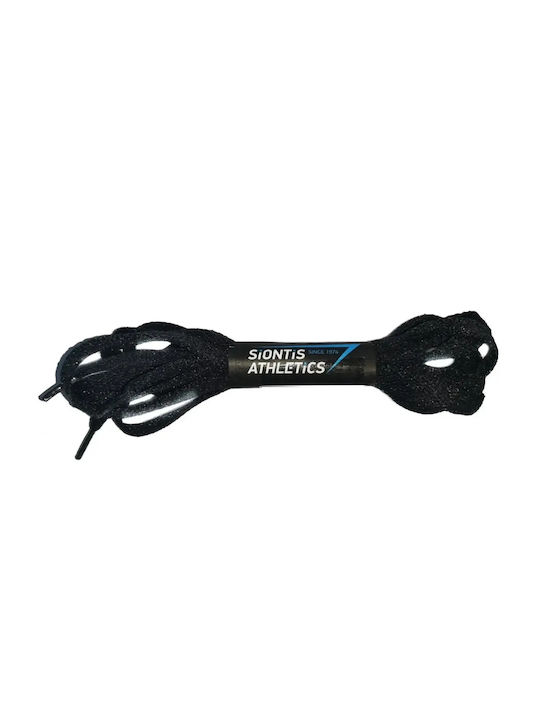 Κορδόνια Παπουτσιών Πλακέ Μαύρα Μήκους 120cm Season Carry Over