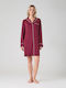 Prenatal Maternity And Breastfeeding Nightgown Red