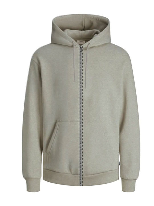 Geacă cu Glugă Light Grey Melange Gri