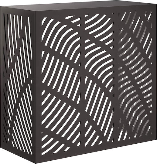 vidaXL Air Conditioner Cover Black 110 x 50 x 105 cm Steel
