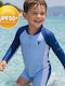 Swim Essentials Kids One-Piece Swimsuit With Long Sleeve Catch Of The Day