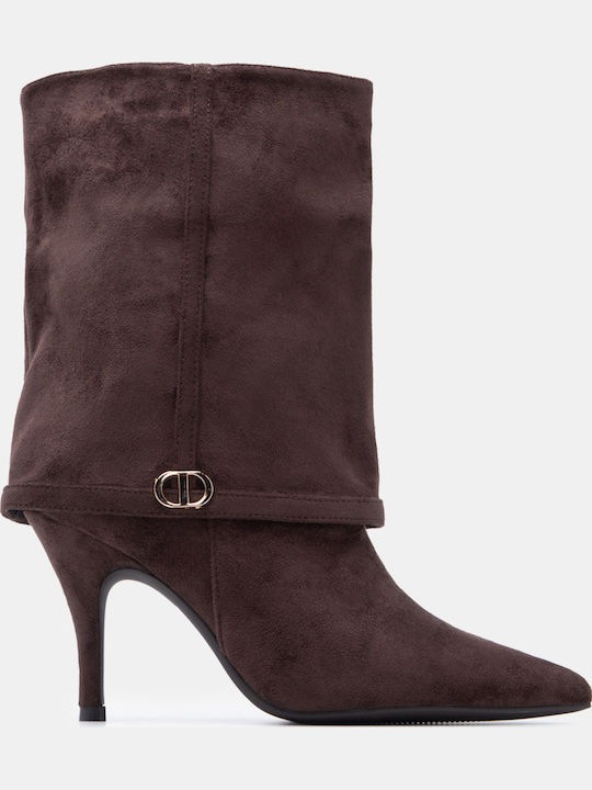 Luigi Suede Women's Ankle Boots with High Heel ...