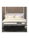 Valeron Set Huse Pentru Pilote 200x220cm Dublu Cu 4 Fețe De Pernă & 1 Cearșaf Cream