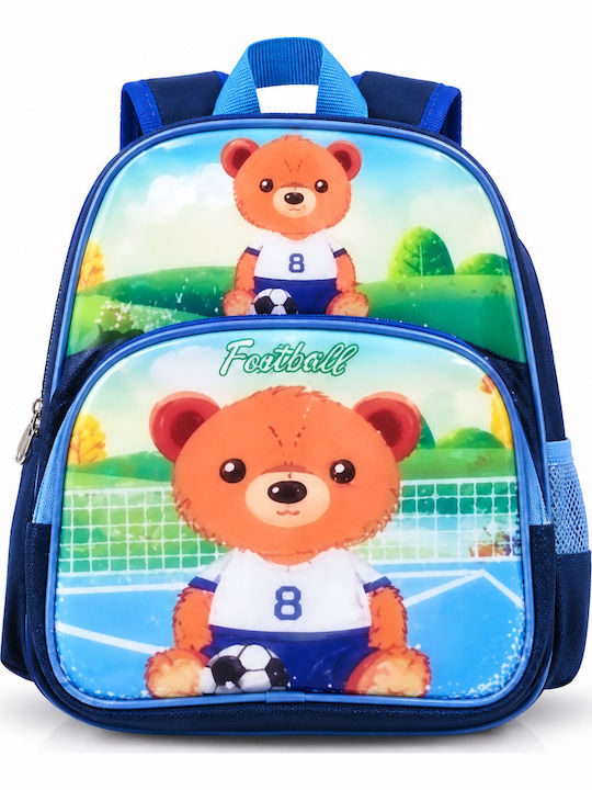 School Backpack For Elementary With Water Bottle Holder Blue