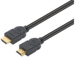 Manhattan 356978 Geflochtenes HDMI-Kabel HDMI-Stecker - HDMI-Stecker 5m Schwarz