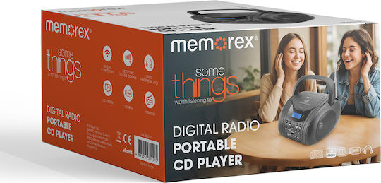 Memorex Преносима аудио система с CD / Радио Черна