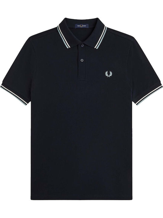 Fred Perry Twin Tipped Polo Μπλούζα Μαύρη