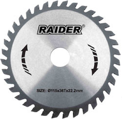 Raider Δίσκος Κοπής Ξύλου 125mm