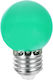 100091 Led Bulb E27 G45 Globe 2W 80lm 260° AC 220-240V IP20 Φ4.5 x H6.9cm 2 Years Warranty Green