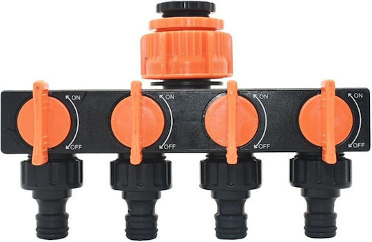 Spv T Vierfacher Wasserspender mit Schalter 4-Wege Gartenschlauch-Verbinder Ventile