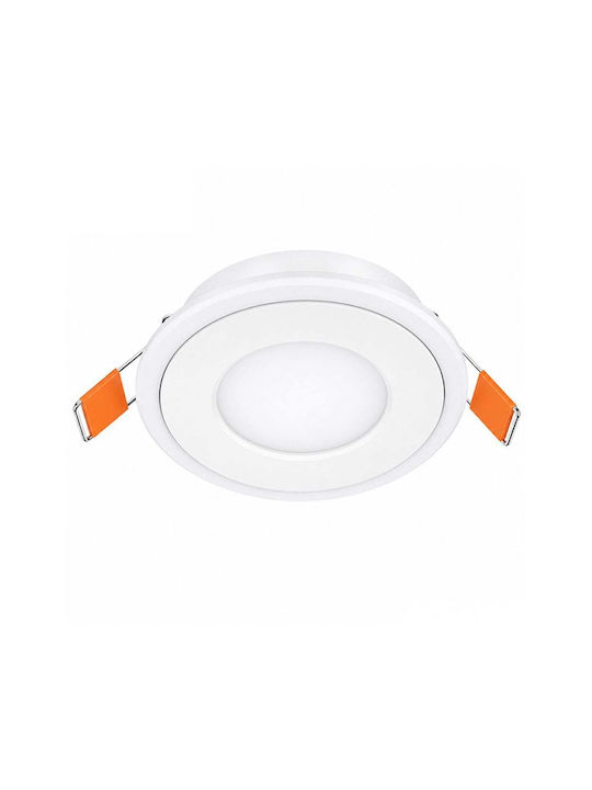 123led Spot Rotund Din Plastic Încorporat Cu LED Și Lumină Alb Cald Alb