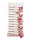 Martisor Tassel Bracelet Women Jolie Infinity Heart Design Set 12 Pieces Stainless Steel Pendant Stones Adjustable Cord Red White