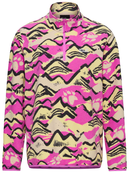 Cardigan Scurt Fleece Pentru Femei Cu Fermoar Galben
