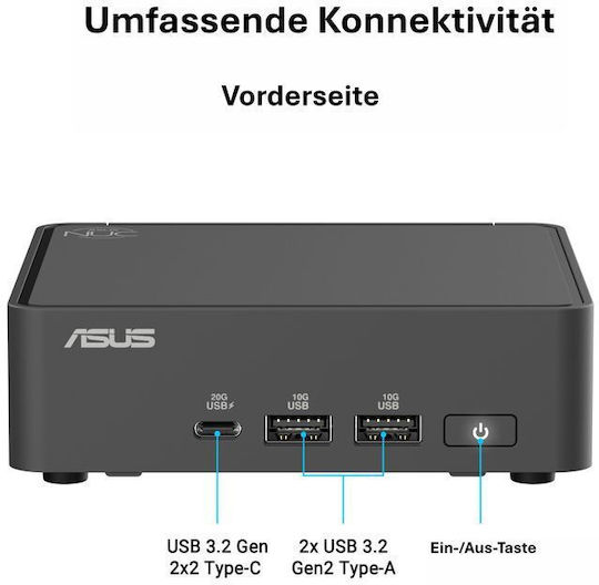 Asus NUC 15 Pro Mini PC (Kern Ultra 7 255H/32GB DDR5/1.0TB SSD/W11 Pro)