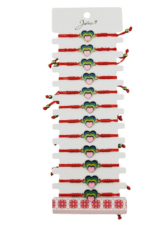 Jolie Set Bratari Martisor Pentru Femei Cu Design Inima Din Snur