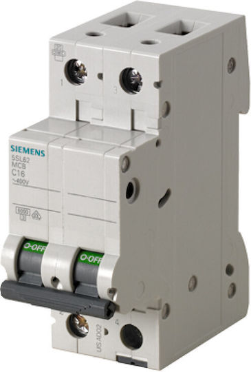 Siemens Automatischer Leistungsschalter 6A Bipolar AC 5SL6206-6