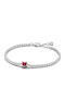 Ruby Heart Tennis Bracelet Luminous Heart