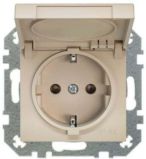 Liregus Single External Waterproof Beige Power Socket
