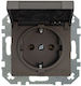 Liregus Single Walled Waterproof Brown Power Socket