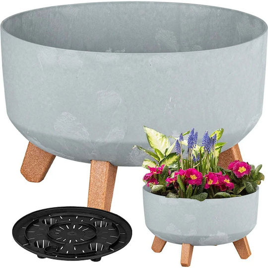 Prosperplast Gracia Low Concrete Flower Pot 28.5x28.5cm