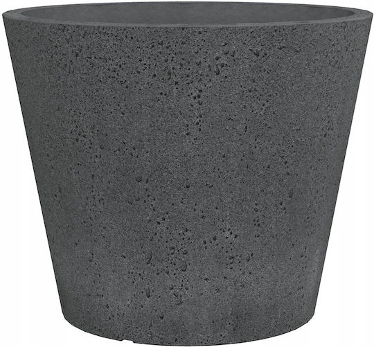 Lumarko Plastic Flower Pot Stony Black 49x49cm