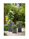Lumarko Kunststoff-Blumentopf Stony Schwarz 40x40cm